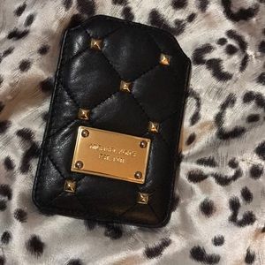 Micheal kors studded phone case or card holder